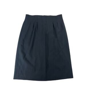 Brooks Brothers Vintage Pure Wool Pencil Skirt Women's Size 16 Black Made in USA